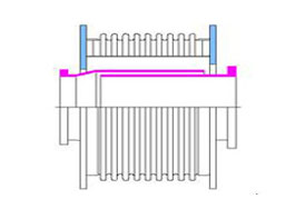 耐高溫波紋管膨脹節結構示意圖