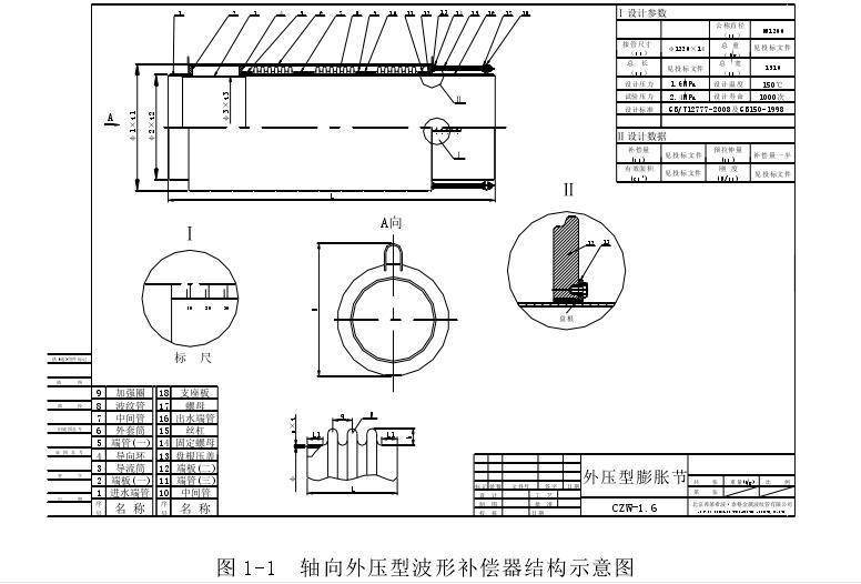 軸向型波形補償器的結構特點和工作原理